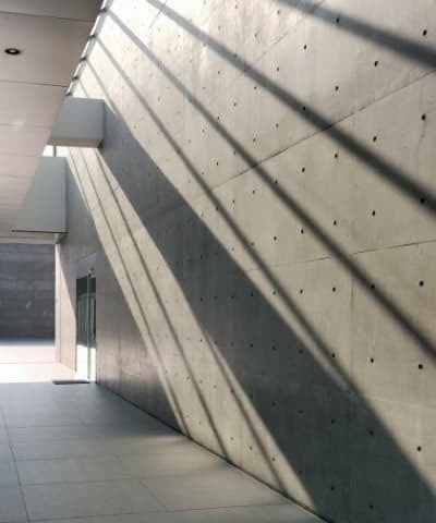 スカイライトが美しい大階段の壁