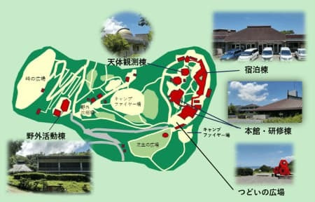 五色台少年自然センター概略図