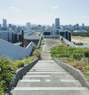 市営基町高層アパート屋上庭園