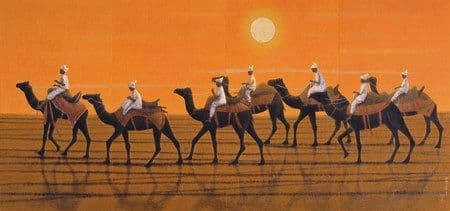 平山画伯によるシルクロードの絵