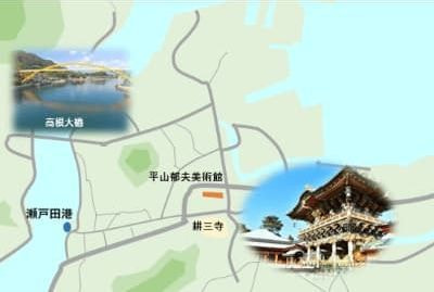 平山郁夫美術館立地図