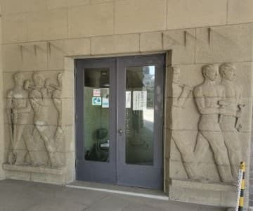 渡辺翁記念館に描かれた鉱夫