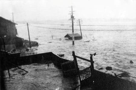 大庄地区を襲う高潮