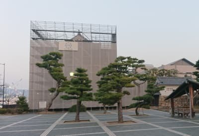 工事中の月見櫓