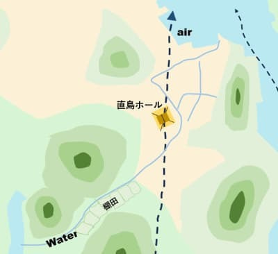 直島の風の流れ